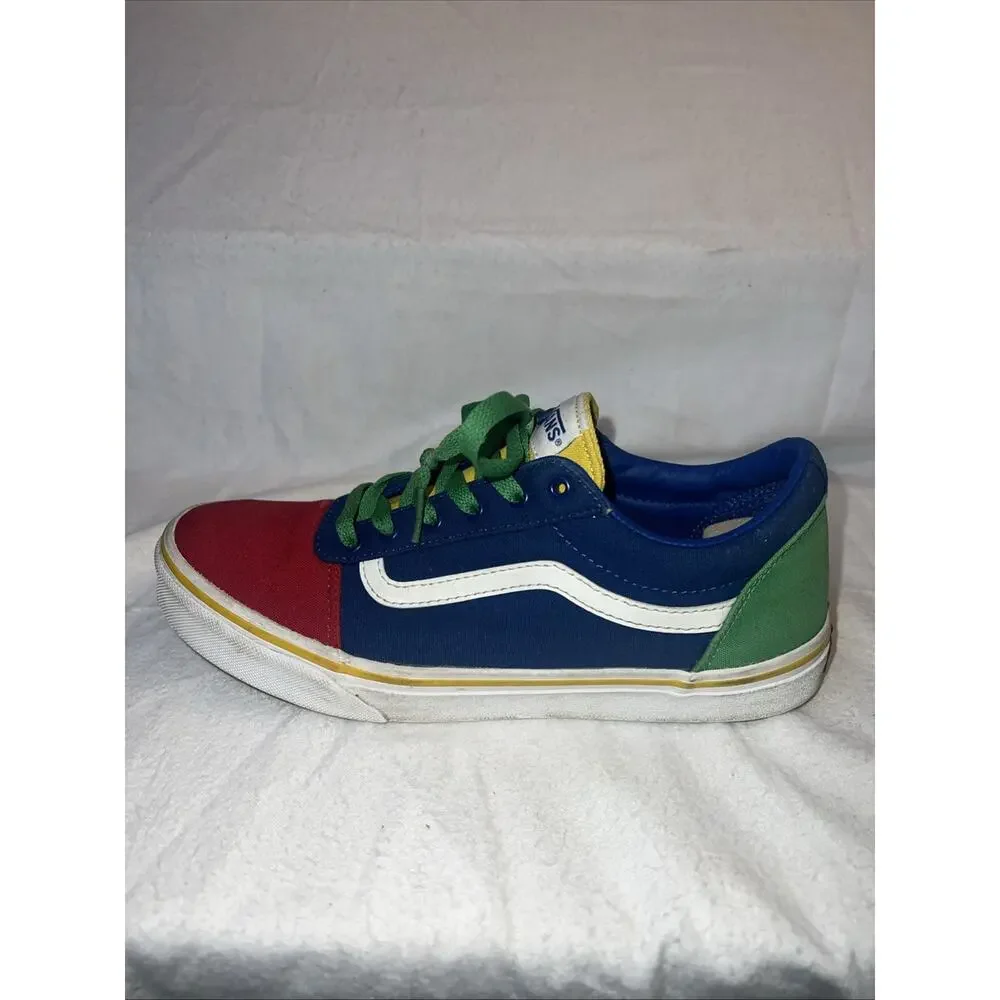 Vans Old Skool Off The Wall Primary Block Colors Youth Size 7 Skater Shoes‎